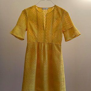 Sandro Yellow Mini Dress